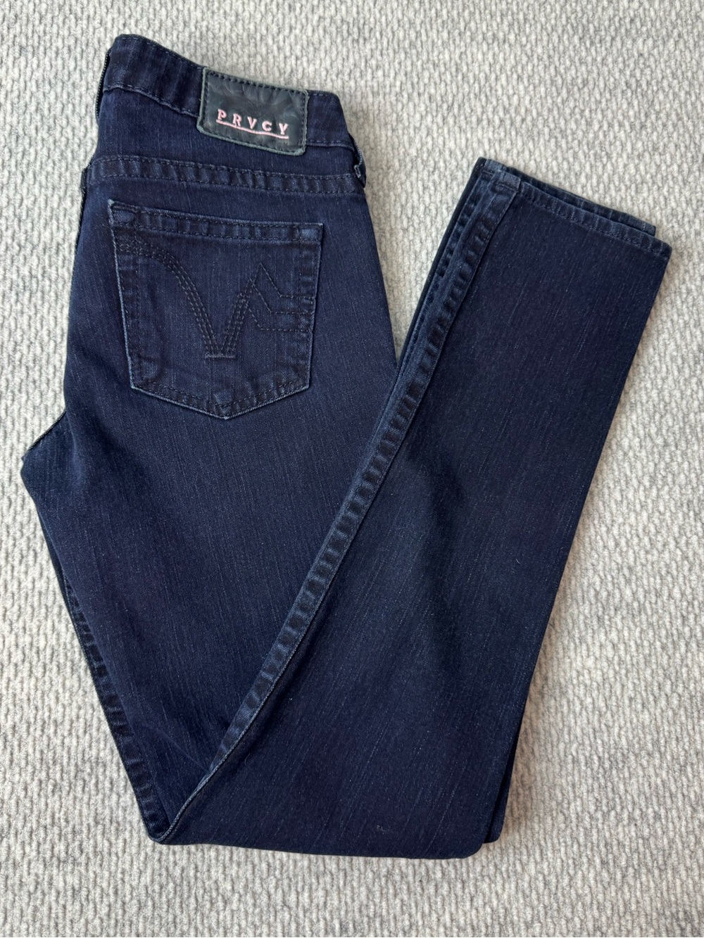 PRVCY Pink Accent I Support Women's Dark Blue Slim Jeans (27)